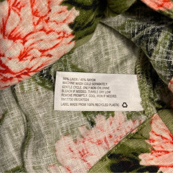 Agua bendita x target women XXS peony print tie wrap top - Picture 5 of 8